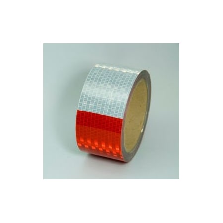 Top Tape And Label Conspicuity DOT-C2 Reflective Tape, Red/White, 2"W x 30'L Roll, V57203SR V57203SR